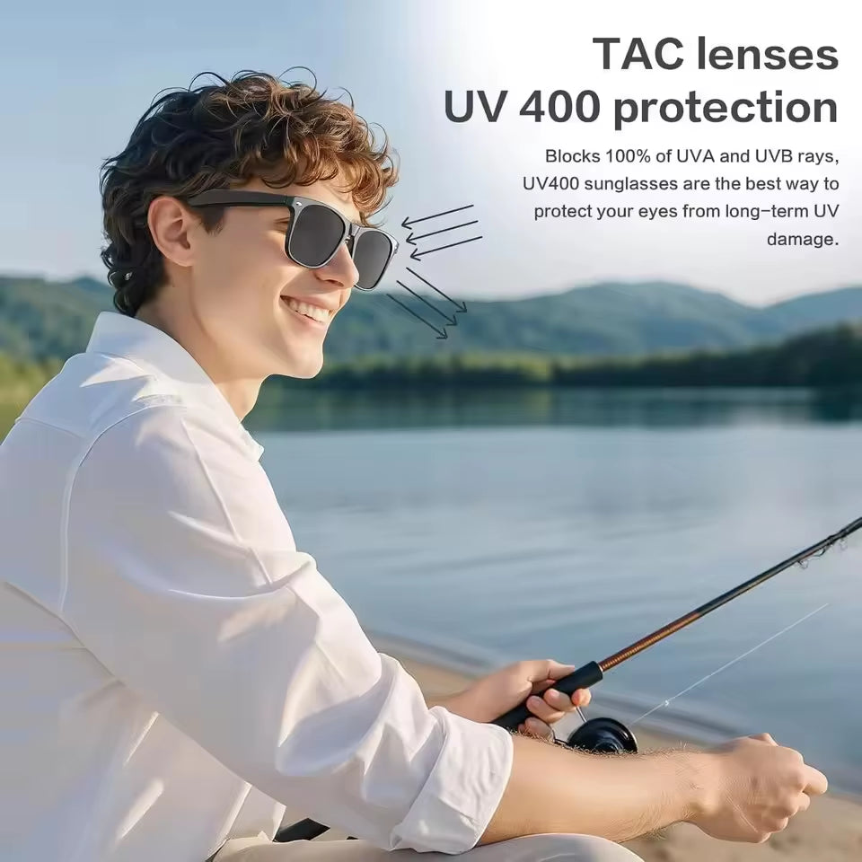 New4K Ultra HD AI Glasses Men Chat IP65 Waterproof Voice Assistant AI Transmission 800W Camera Bluetooth Call Smart Glasses 2025