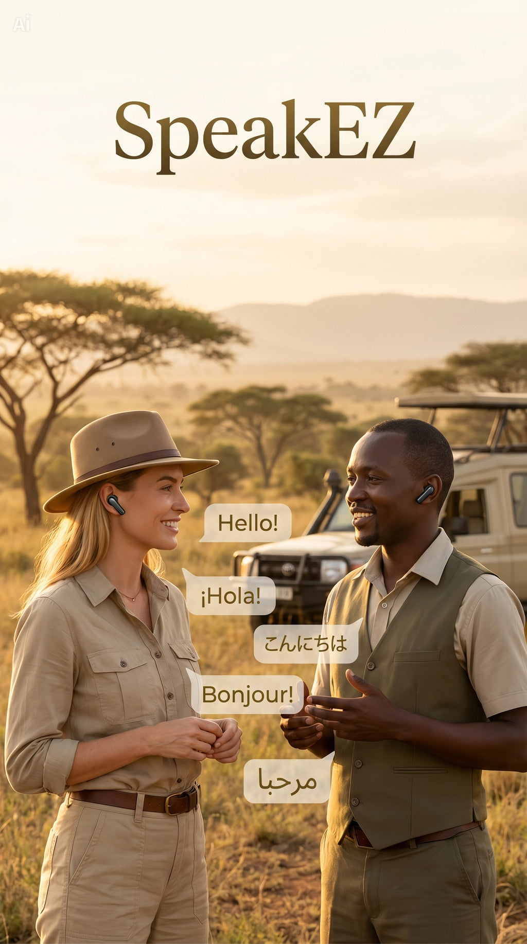 SpeakEZ AI Translation Earbuds – Break Language Barriers Instantly 🌍